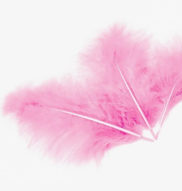 1501-4130 Перья декоративные Розовые 10см 30шт/G