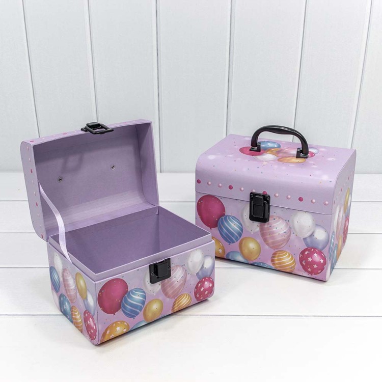 7202910/2 Коробки "Чемодан" Набор 1/2 22*17*17,8 Сиреневый 1/18