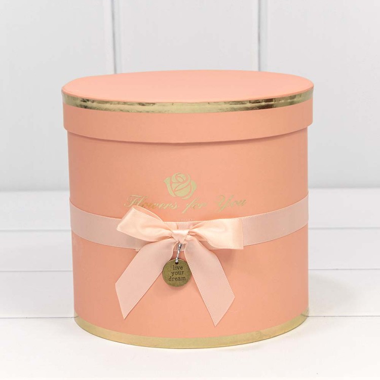 720112/173 Коробки Цилиндр Набор 1/3 18*17 "Flowers for you" Пудровый 1/12