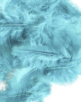 1501-5337 Перья декоративные Голубые 10см 30шт/G