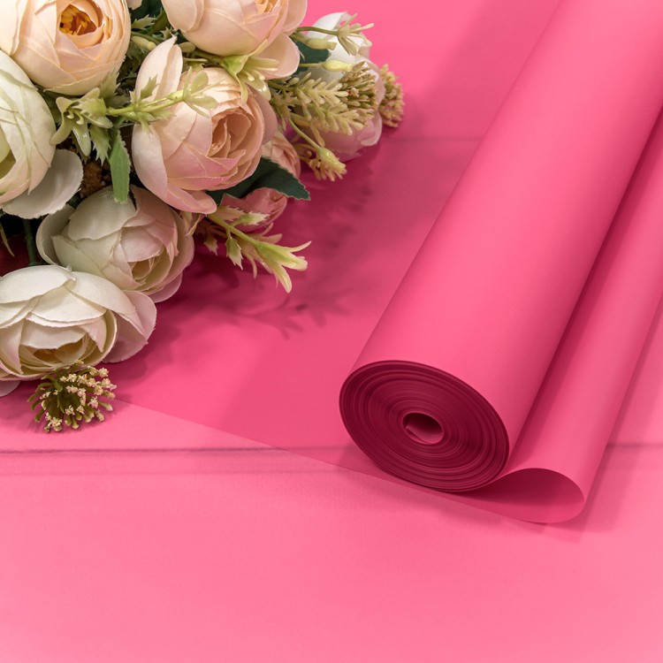 90057/212 Плёнка 0,59*34м 900г матовая однотонная 55мкм Тёмно-розовый 1/6 1/12 90057/212 Плёнка 0,59*34м 900г матовая однотонная 55мкм Тёмно-розовый 1/6 1/12