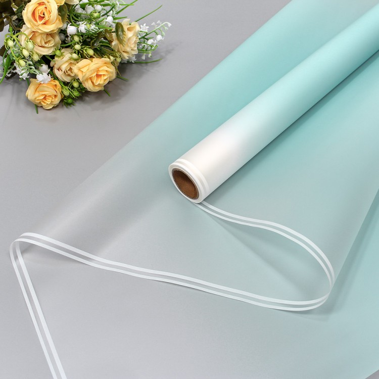 1624/635	Плёнка 0,58*10м матовая с двойной белой полосой 55мкм Голубой 1/30