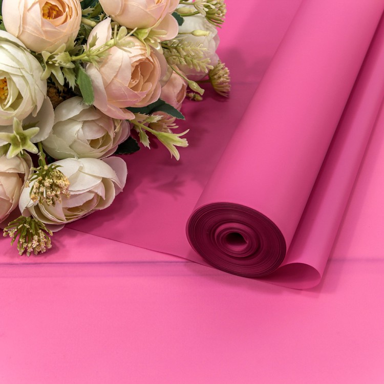 90057/6057 Плёнка 0,59*34м 900г матовая однотонная 55мкм Пурпурно-розовый 1/6 1/12 90057/6057 Плёнка 0,59*34м 900г матовая однотонная 55мкм Пурпурно-розовый 1/6 1/12