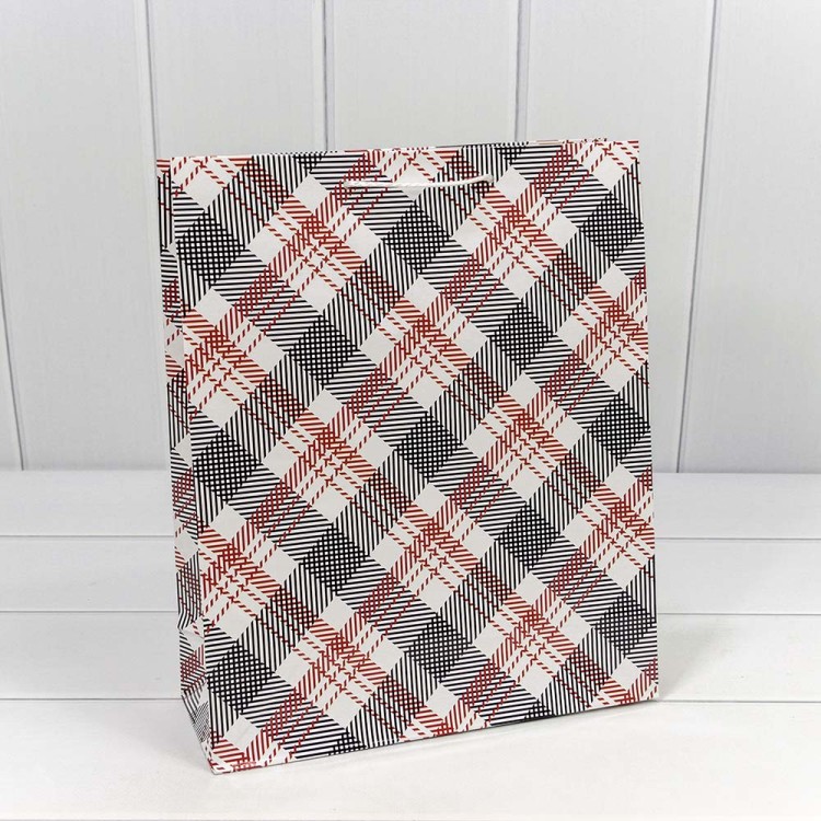 00038C Пакет подарочный "Клетки и полоски" (микс) 26*32*10 128г 1/20 1/360