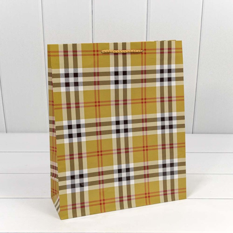 00038C Пакет подарочный "Клетки и полоски" (микс) 26*32*10 128г 1/20 1/360