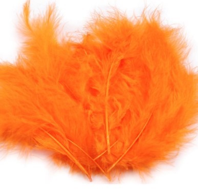 1501-4978 Перья декоративные Оранжевые 10см 30шт/G