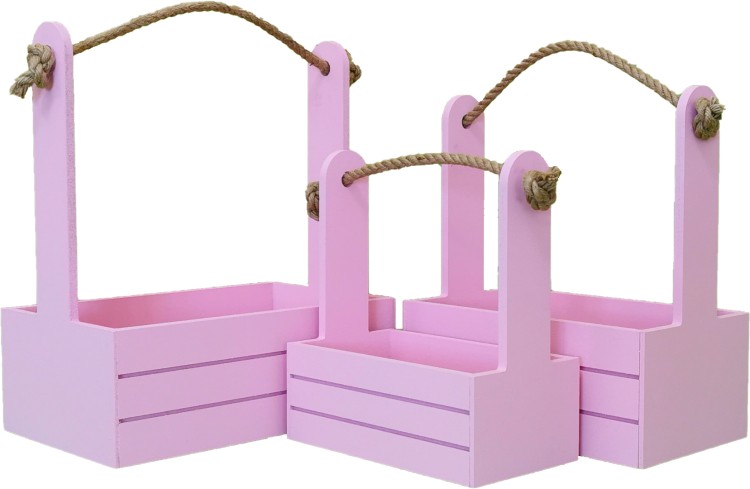 0010217 Ящик для декора Набор 3 в 1 (29*18*33,25*15*30,21*12*23) Сирень