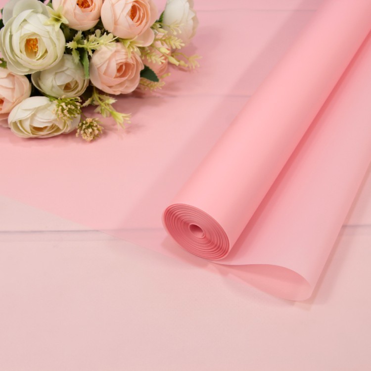 90057/182 Плёнка 0,59*34м 900г матовая однотонная 55мкм Розовый-182 1/6 1/12 90057/182 Плёнка 0,59*34м 900г матовая однотонная 55мкм Розовый-182 1/6 1/12