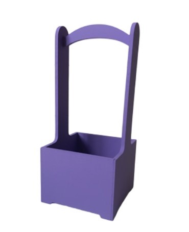 0010447 Ящик для декора 14*14*30 Фиолетовый