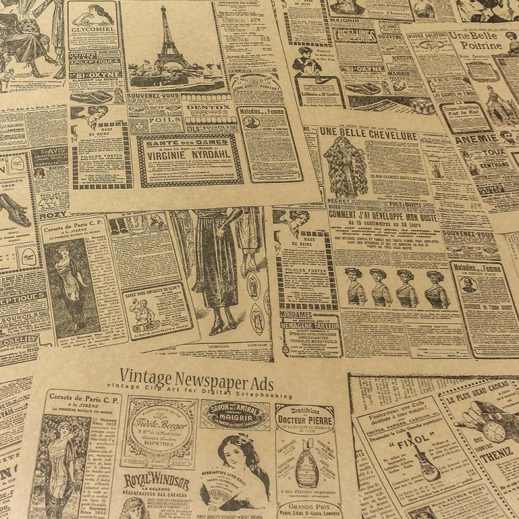 05200 Бумага Крафт 70см 5кг "Газета" 