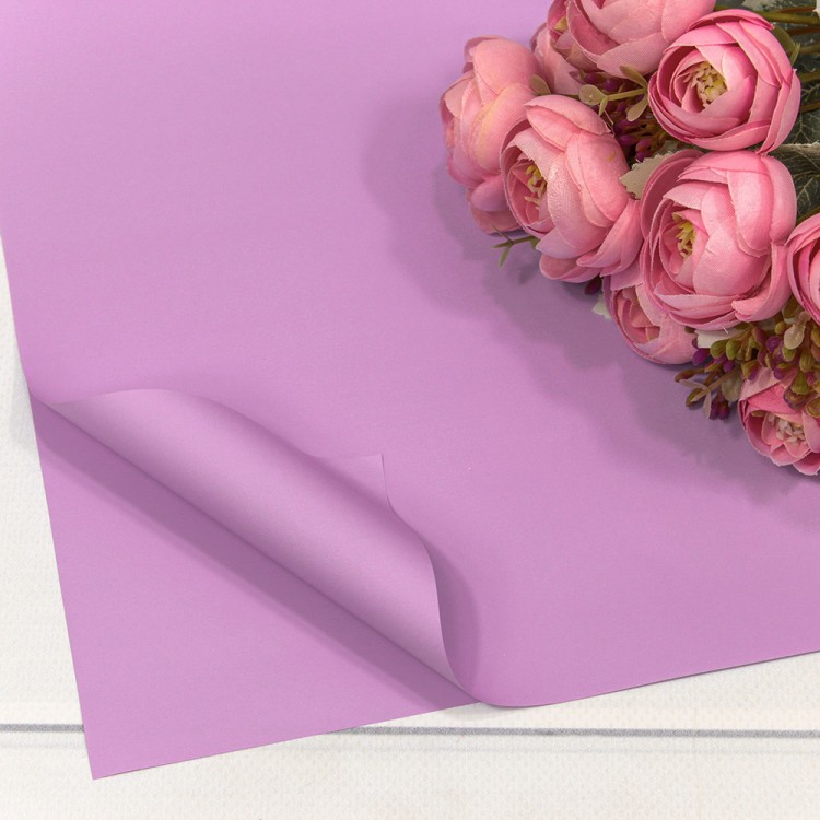 1698/2563 Плёнка в листах 60*60 (20 шт.) матовая "Корейская" 55мкм Светло-фиолетовый 1/60