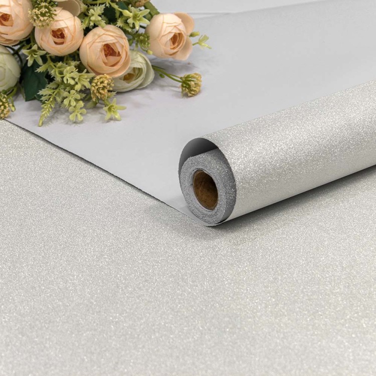 00070811-7 Плёнка 1*10м на бумажной основе "Песок" 75мкм Серебряный 1/20