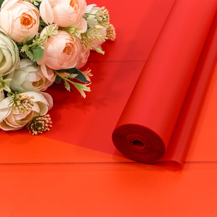 90057/2347 Плёнка 0,59*34м 900г матовая однотонная 55мкм Красный-2347 1/6 1/12 90057/2347 Плёнка 0,59*34м 900г матовая однотонная 55мкм Красный-2347 1/6 1/12